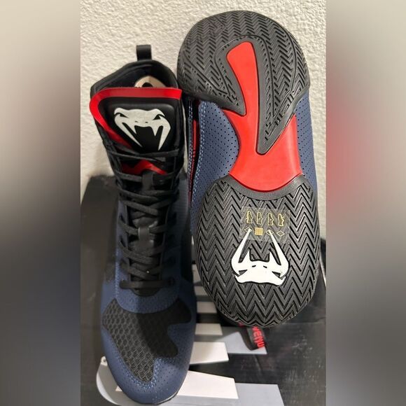 Venum Elite Boxing Shoes - Black/Blue/Red - Size 11.5 - Picture 14 of 14